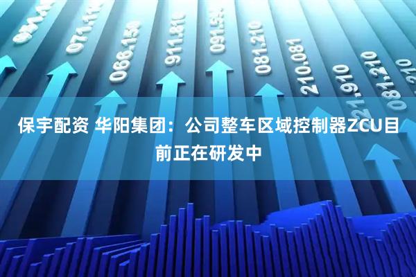 保宇配资 华阳集团：公司整车区域控制器ZCU目前正在研发中
